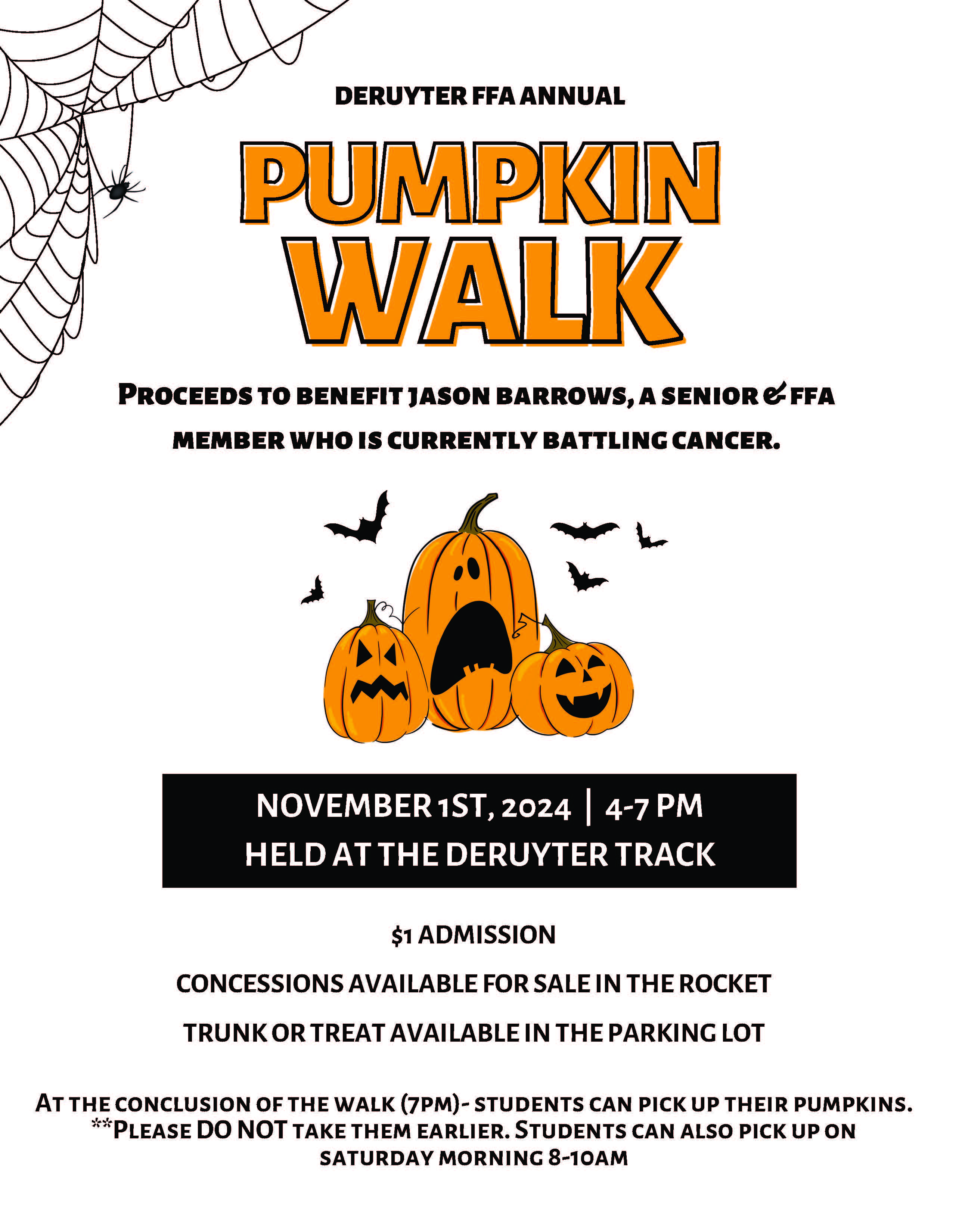 Pumpkin Walk at DCS Nov 1, 4 - 7 PM
