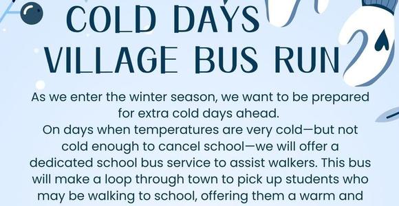 COLD DAY VILLAGE BUS RUN